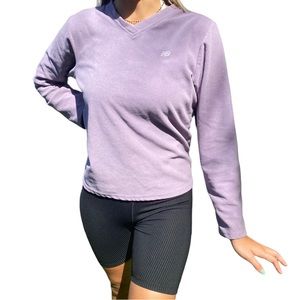 Pastel purple fleece sweatshirt